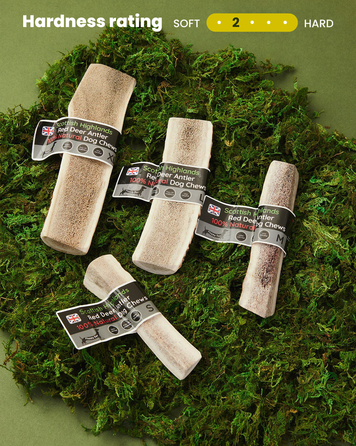 Split antlers for dogs, long lasting Split deer antler chew, natural dog chew, easy marrow access
