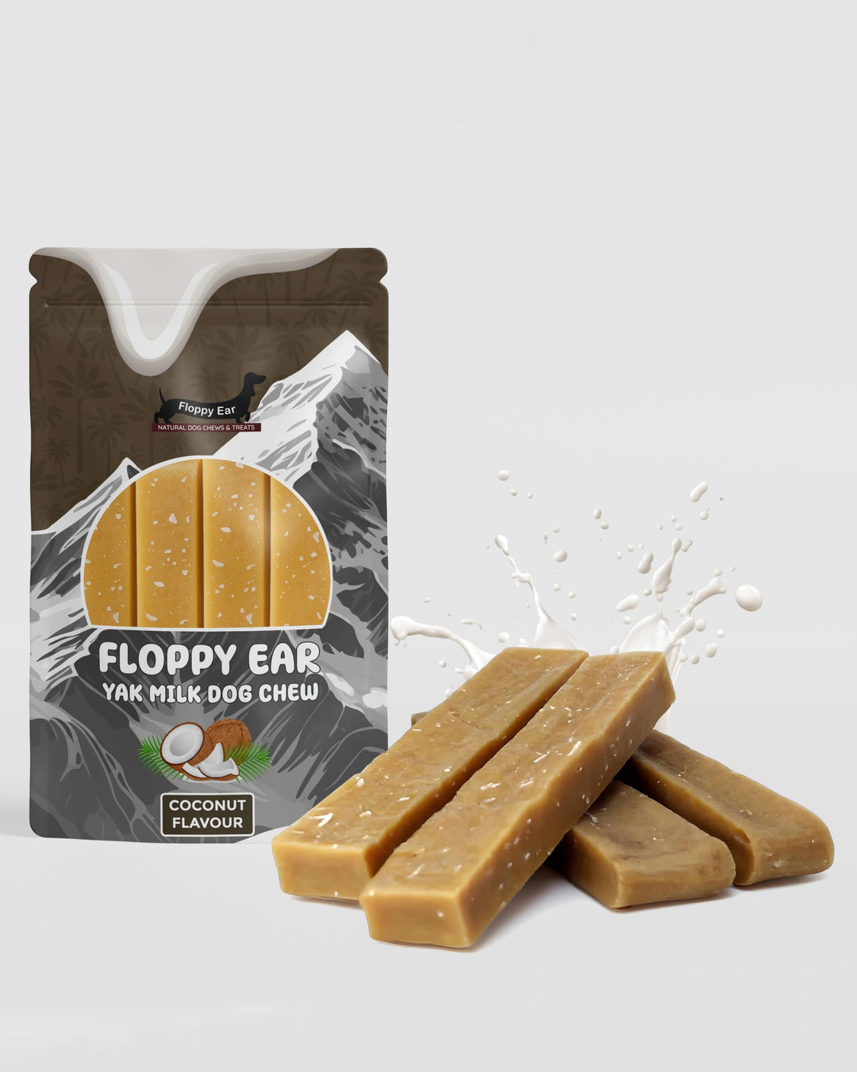 Coconut Yak Dog Chews XL size - Floppy Ear