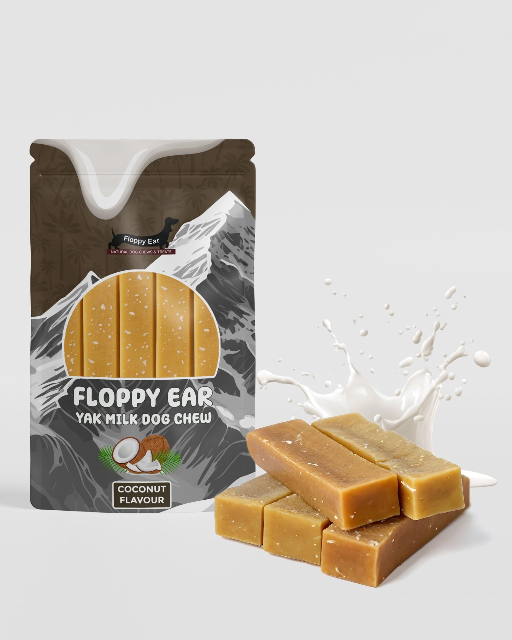 Coconut Yak Dog Chews Large size - Floppy Ear