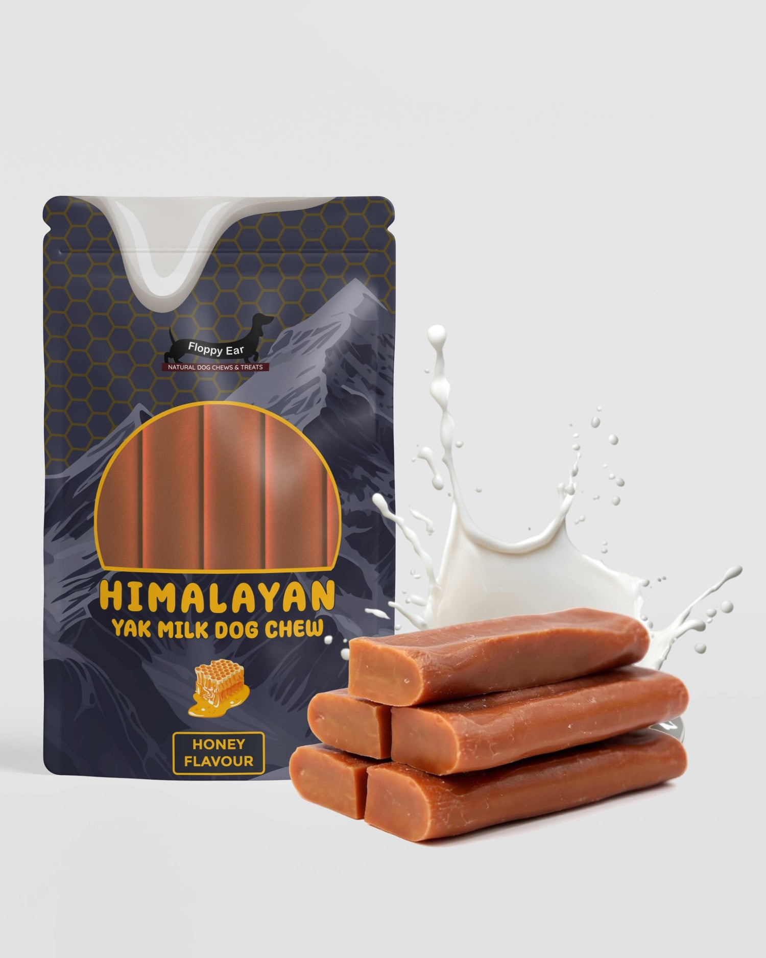 Honey Yak Dog Chews Large size - Floppy Ear