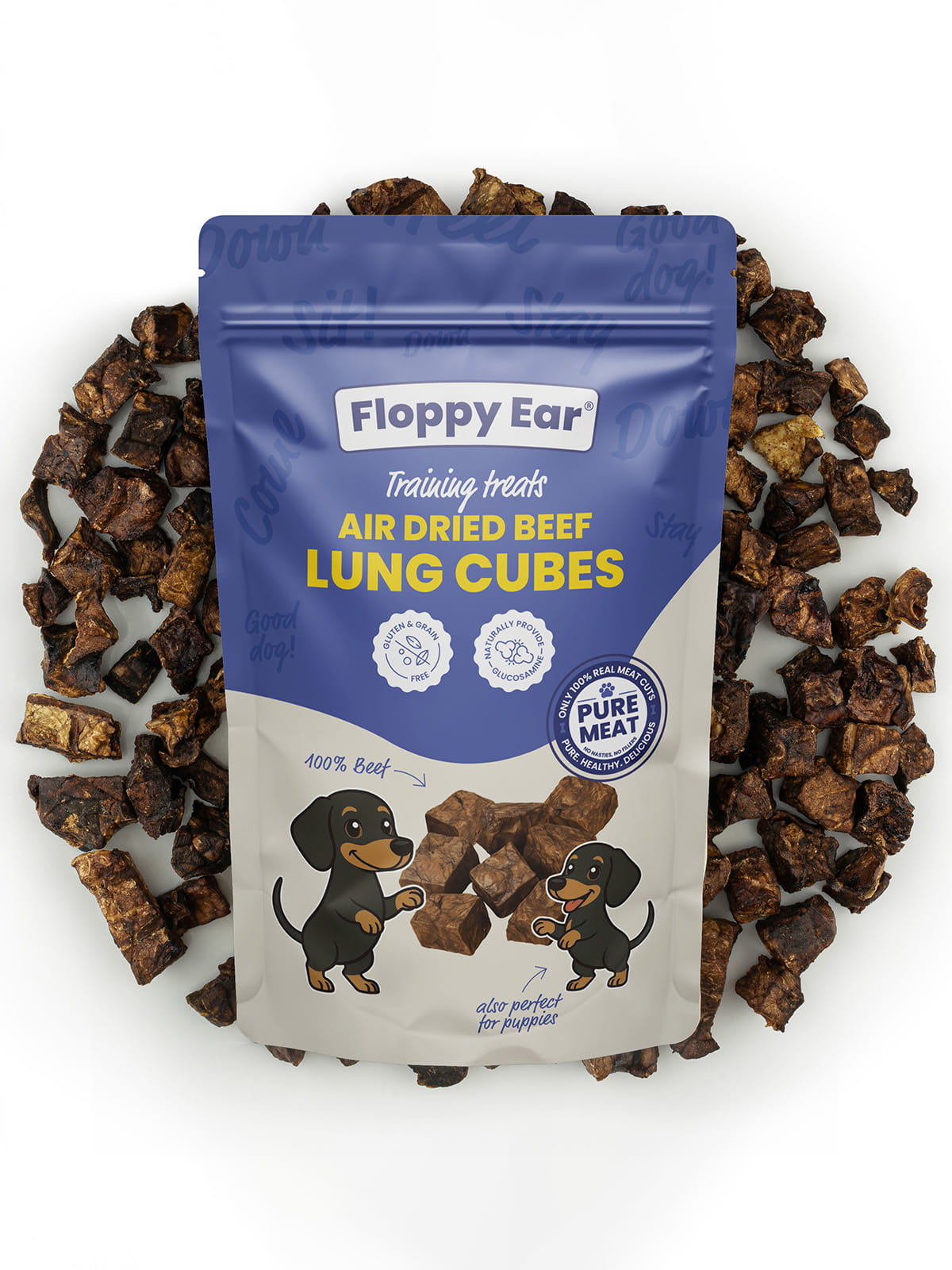 Dried Beef Lung Cubes - Treats - Floppy Ear