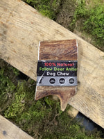 Floppy Ear 100% Natural Fallow Deer Antler Chew Small size on wood and moss