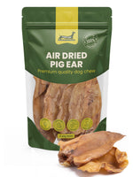Floppy Ear air-dried pig ear dog chew pouch – 100% pure dried pig ear, supports dental health, grain-free, high protein, packed in the UK