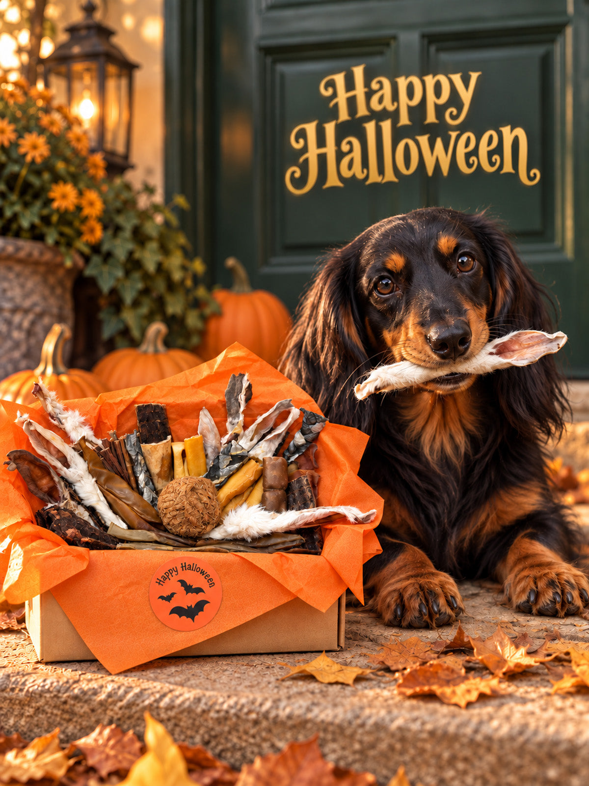 Halloween Dog Treat Box – 50+ Natural Treats & Chews
