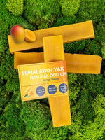 Floppy Ear Himalayan Yak Chew Mango Flavour Large size on moss with mango