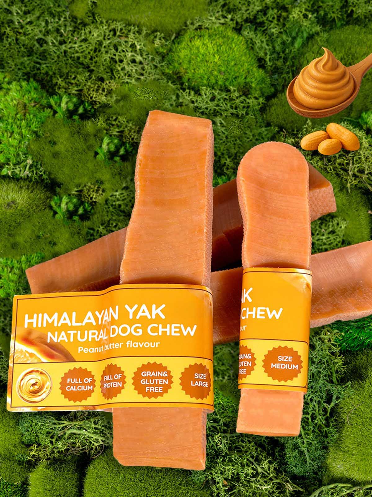 Floppy Ear Himalayan Yak Chews Mixed Flavours Medium and Large size together