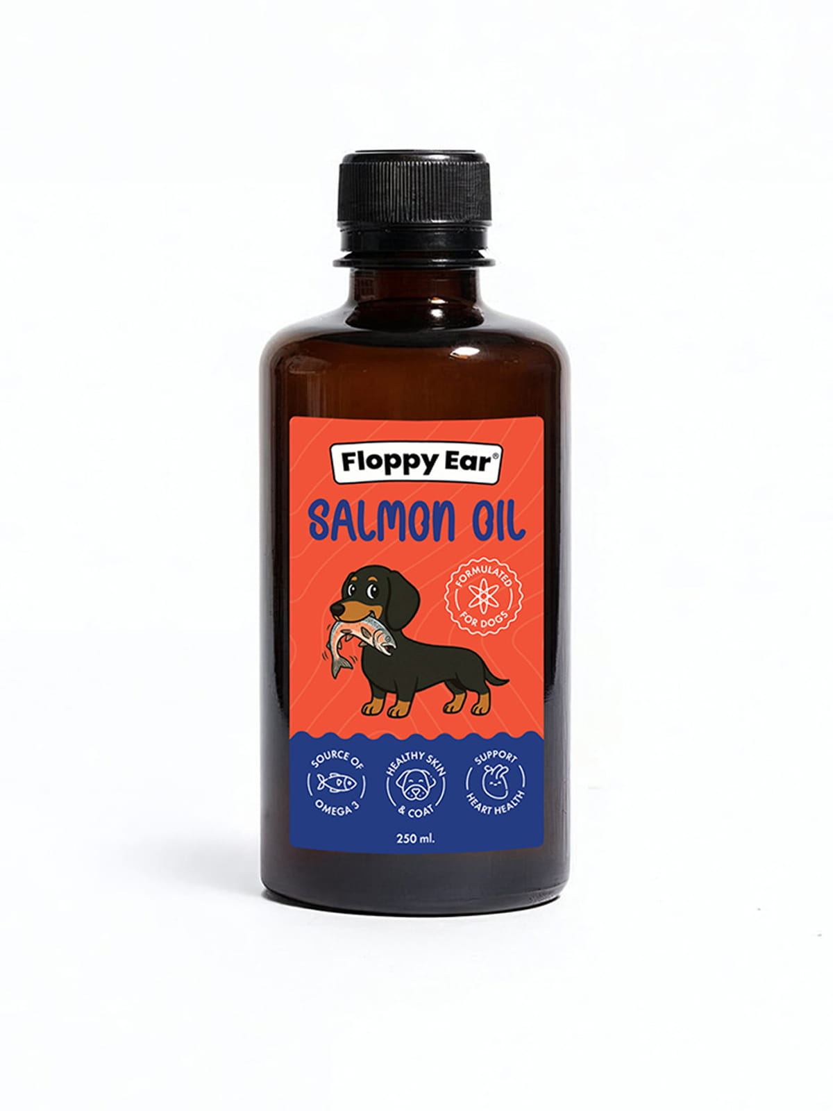 Salmon oil for dogs by Floppy Ear rich in omega 3 for skin and coat