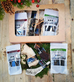 Floppy Ear Large Gift Box containing Venison Sausages, Venison Skin Sticks, Red Deer Antler and Elk Antler Chews beautifully presented