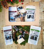Floppy Ear Small Gift Box with Scottish Venison Sausages, Venison Skin, Red Deer Antler and Elk Antler Chews